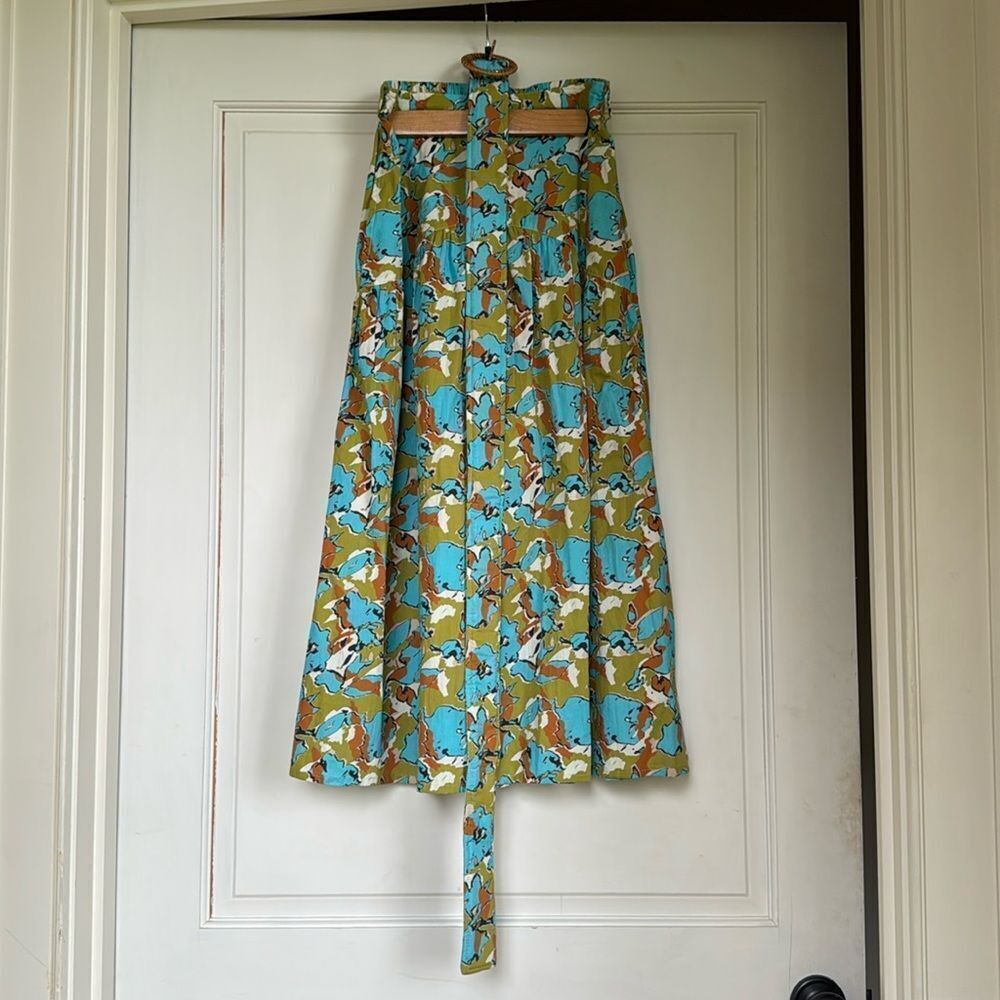 New Without Tag Pull On Cotton Skirt With Belt By Elizabeth James The Label